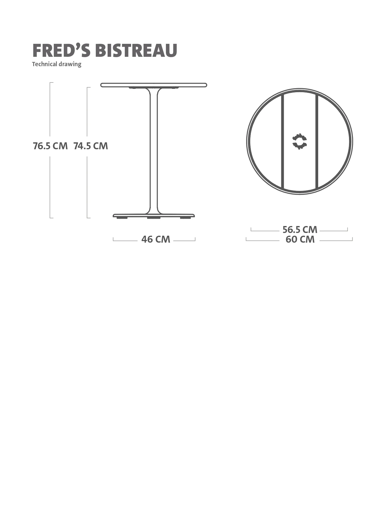 Fred's Bistreau Outdoor Table<br> 2-places - Image 10