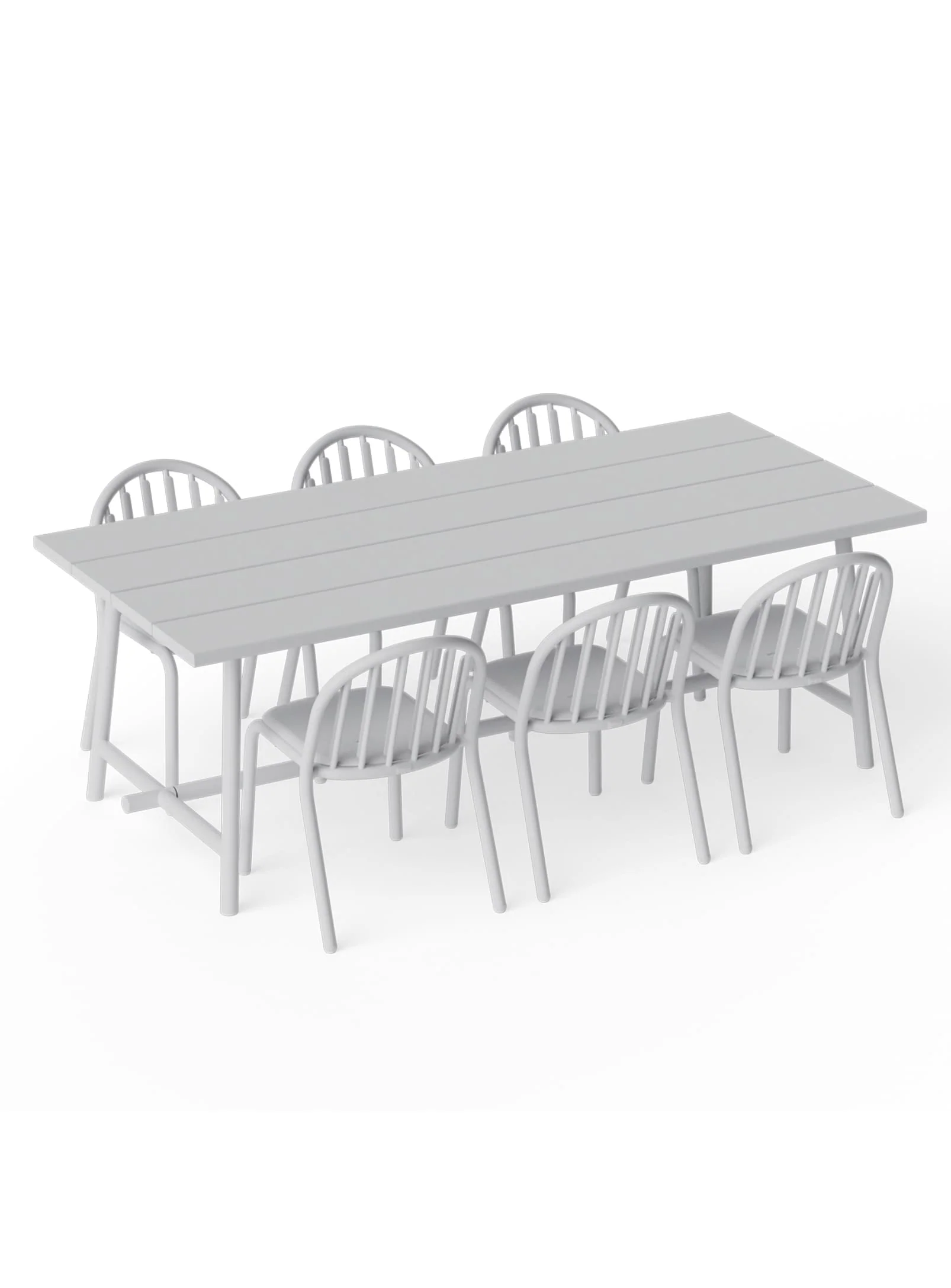 Fred's Dining Set<br> 1 Large Table + 6 Chairs - Image 24