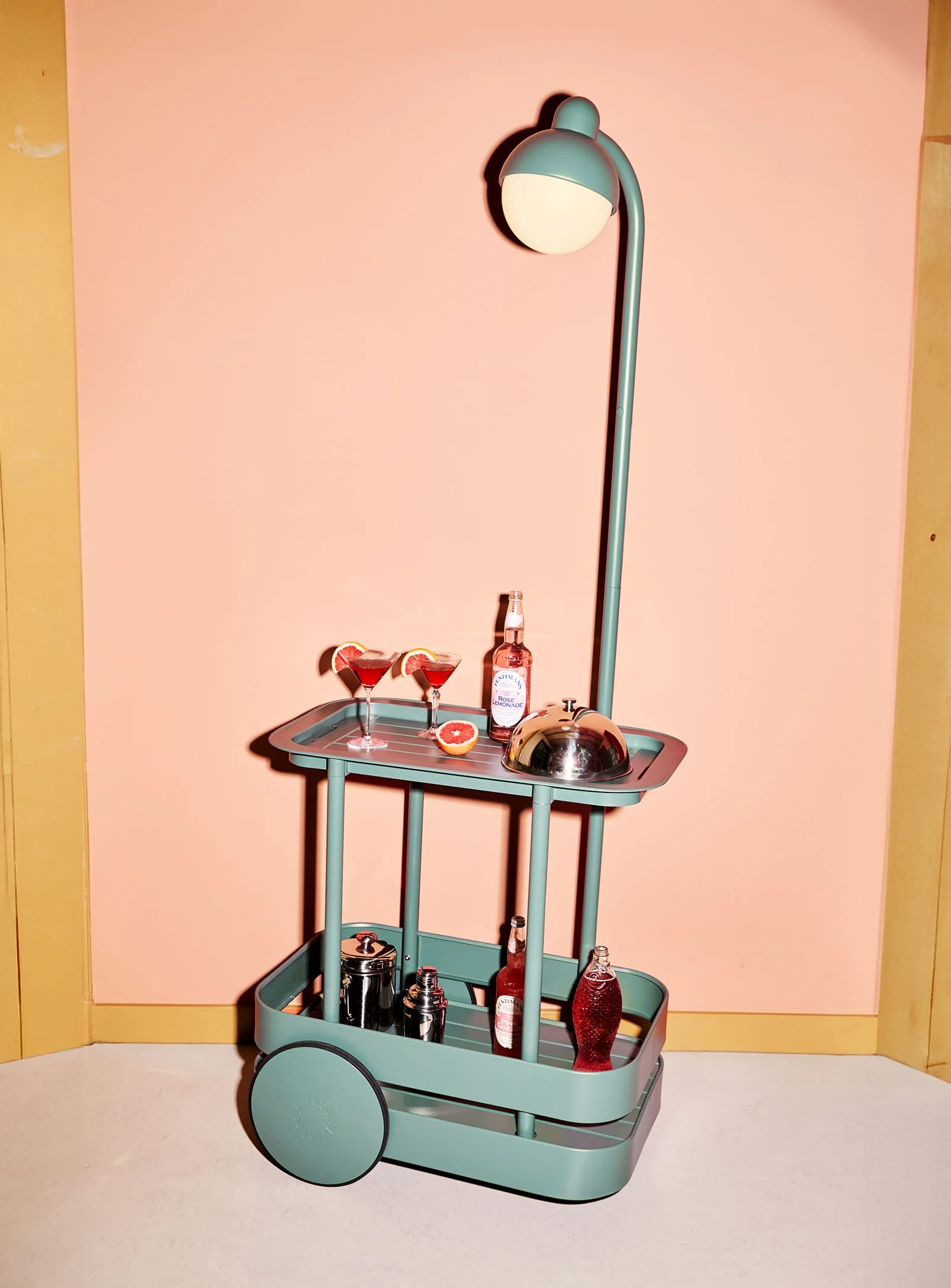 Jolly Trolley Lighted Bar Cart - Image 4