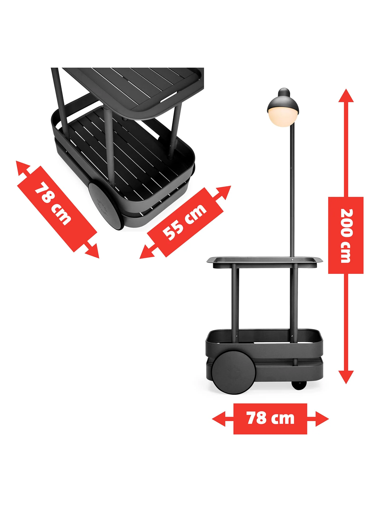 Jolly Trolley Lighted Bar Cart - Image 8