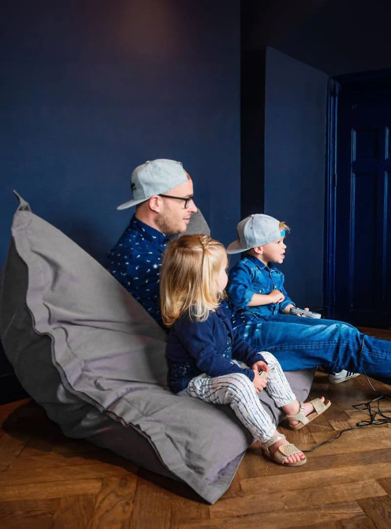 Original Stonewashed Bean Bag<br> Grey purple - Image 2