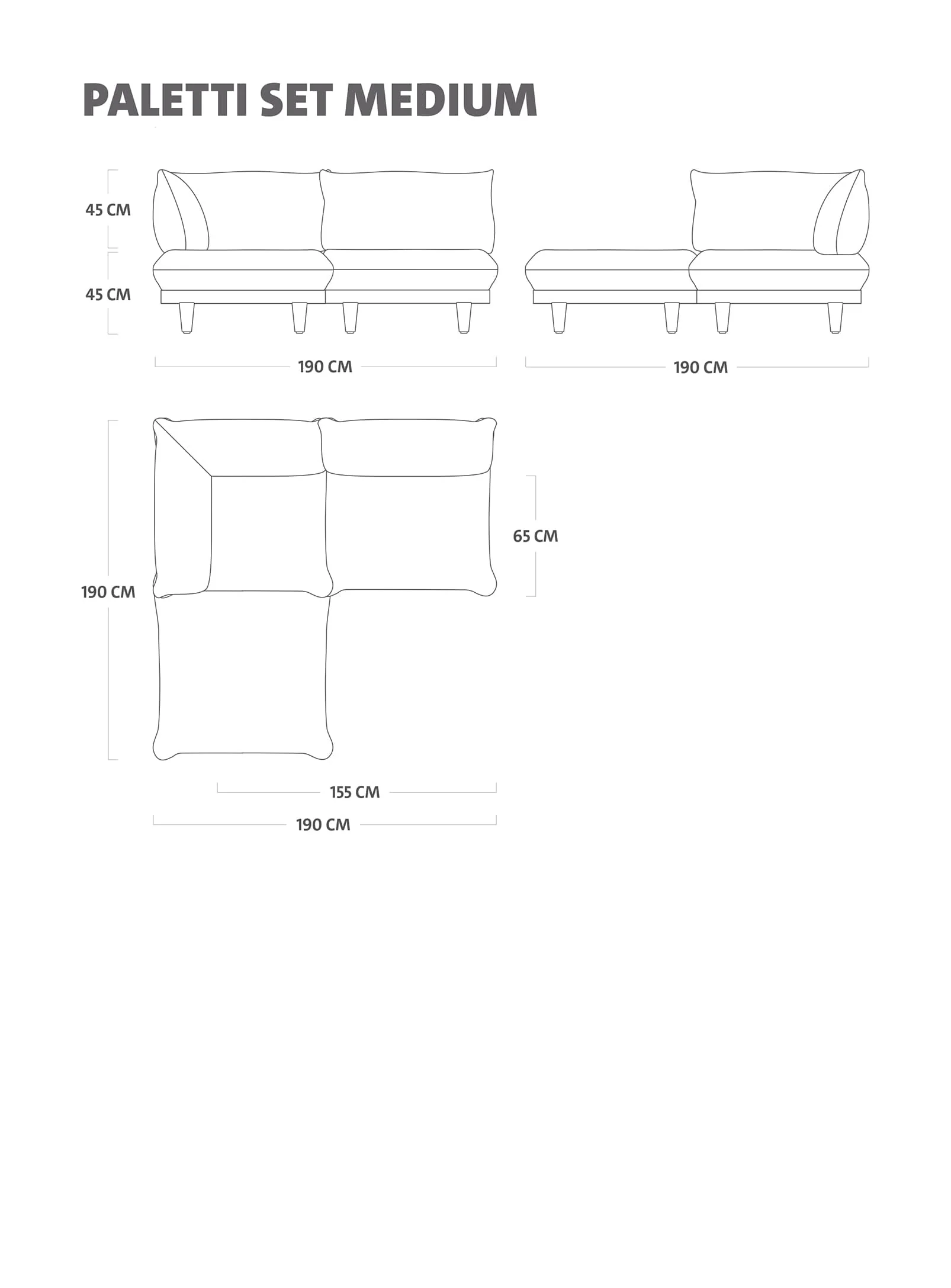 Paletti Outdoor Sectional Sofa<p> 3-seater - Image 7