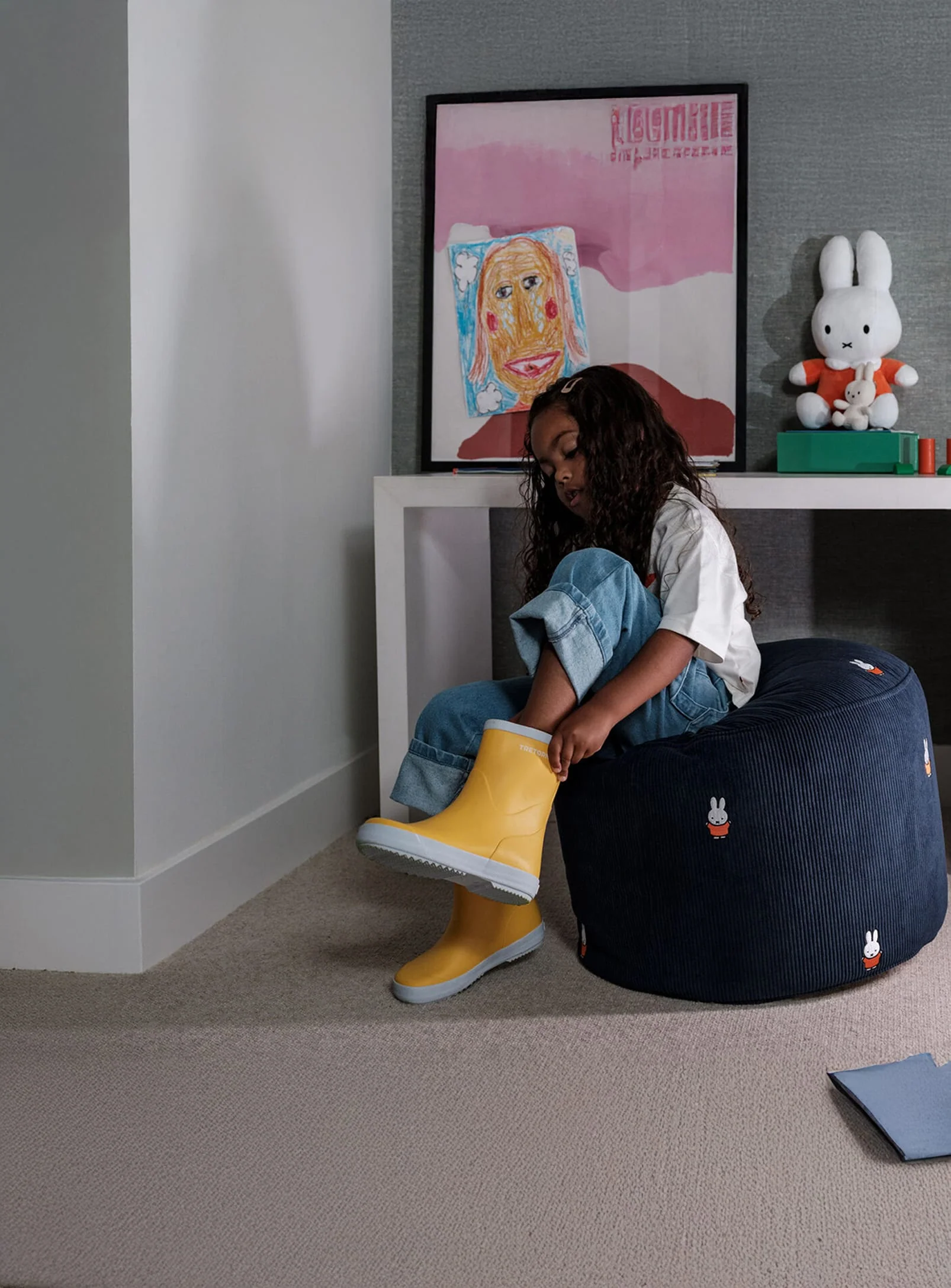Point Cord x Miffy<br> Ottoman and Footrest - Image 3