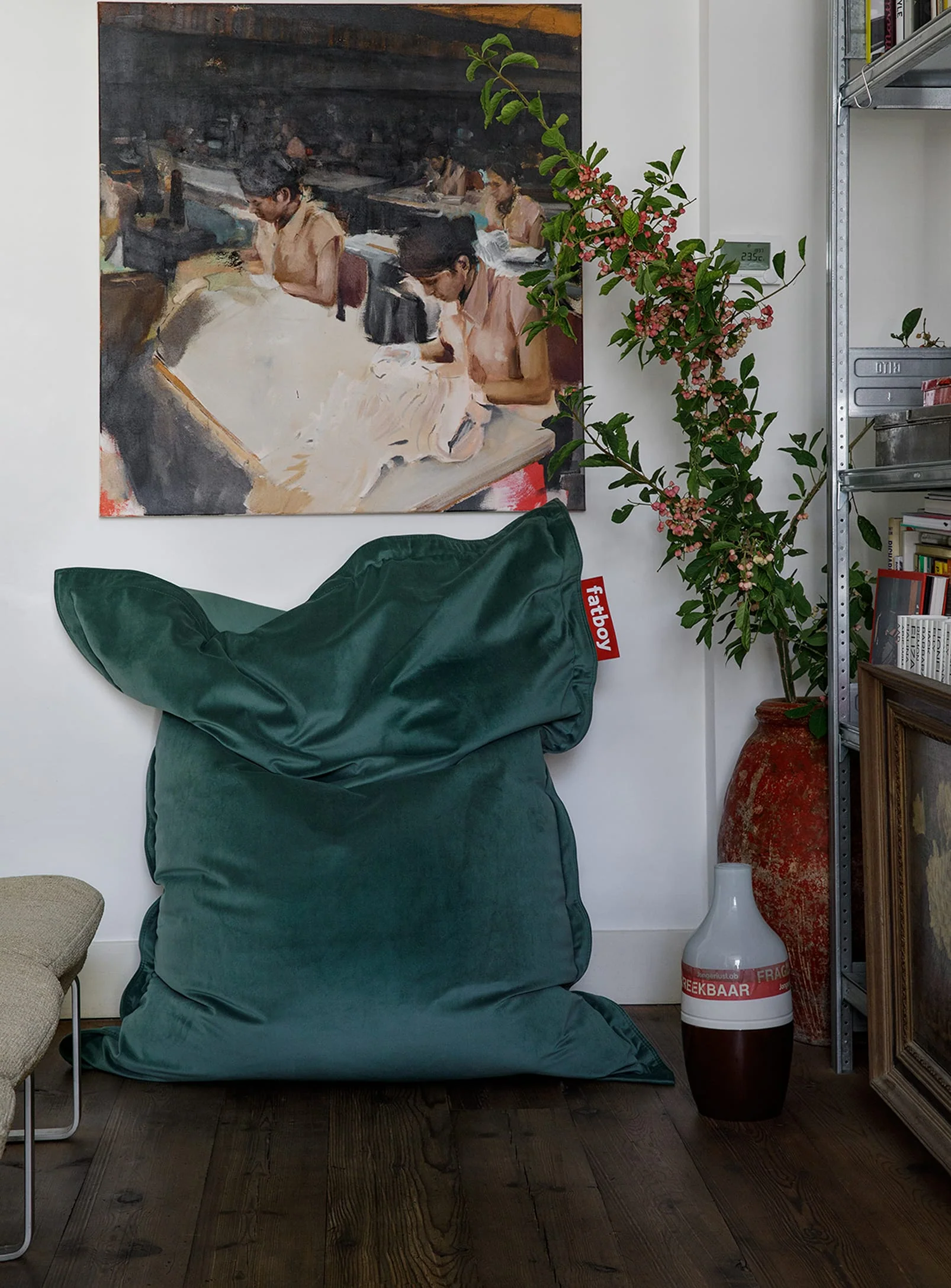 Slim Velvet Bean Bag - Image 4