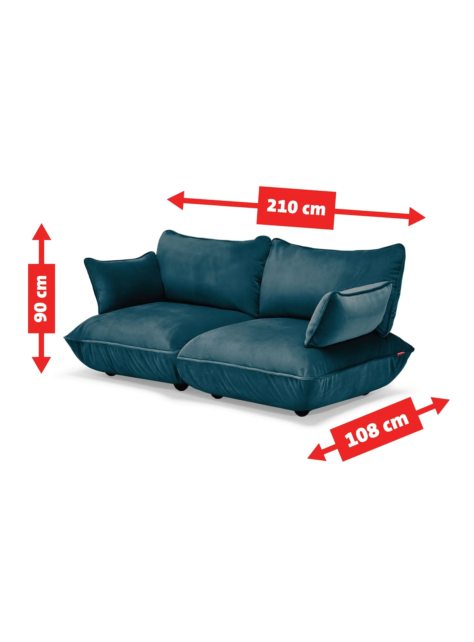 Sumo Sofa Velvet<p> 2-seater - Image 5
