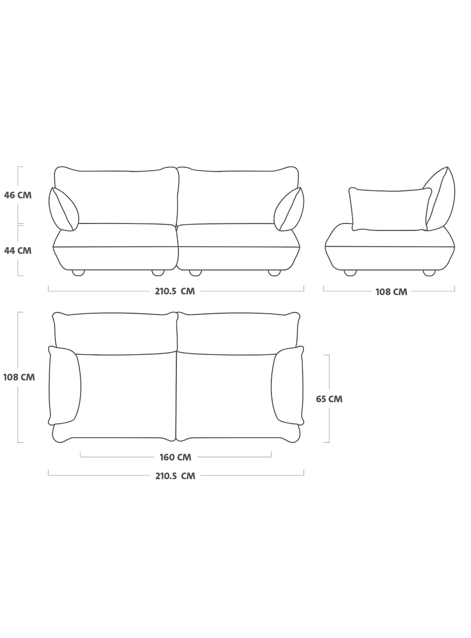 Sumo Sofa Velvet<p> 2-seater - Image 6