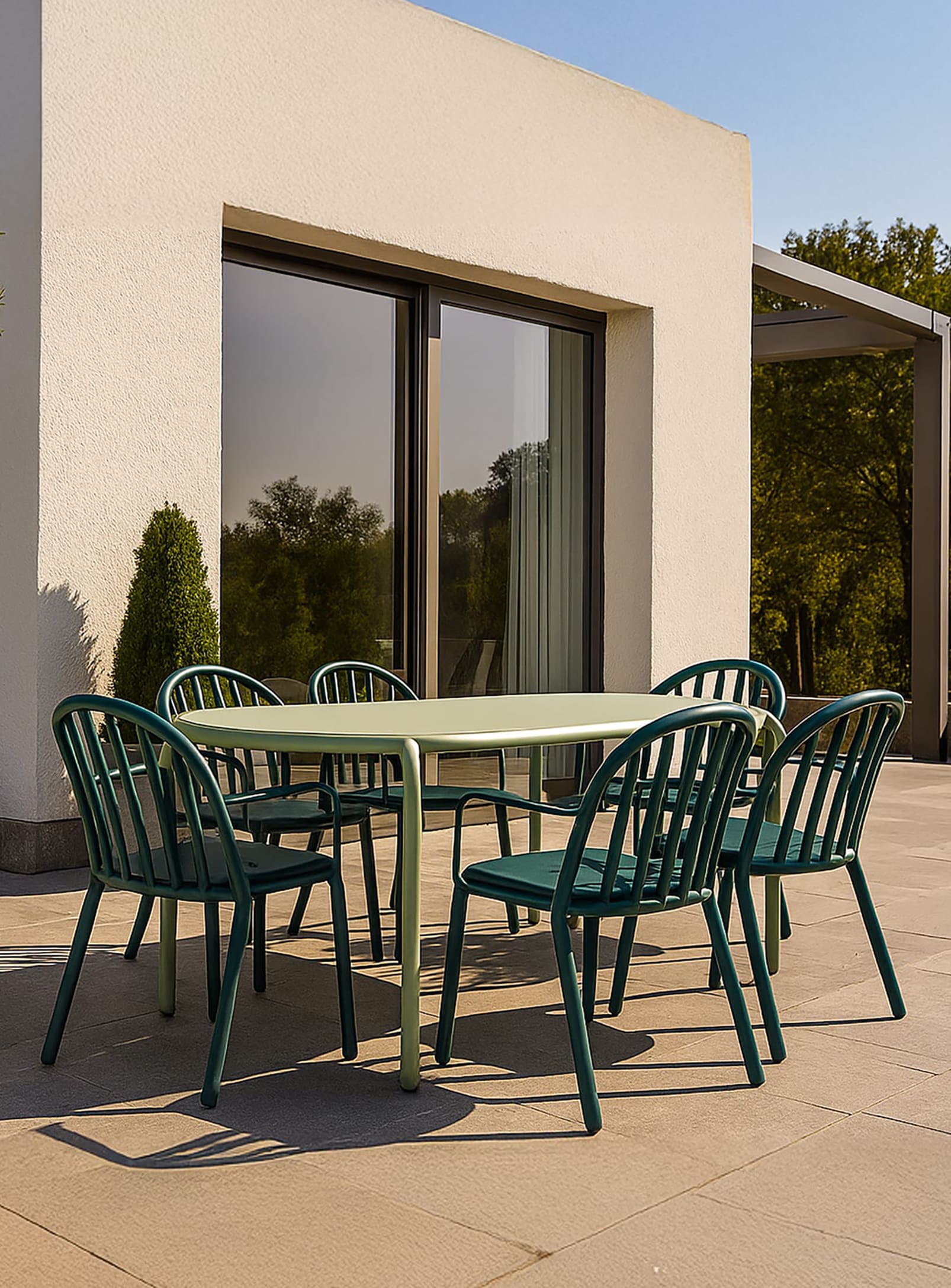 Toní & Fred's Dining Set<br> 1 Toní Tavolo Table + 6 Fred's Chairs