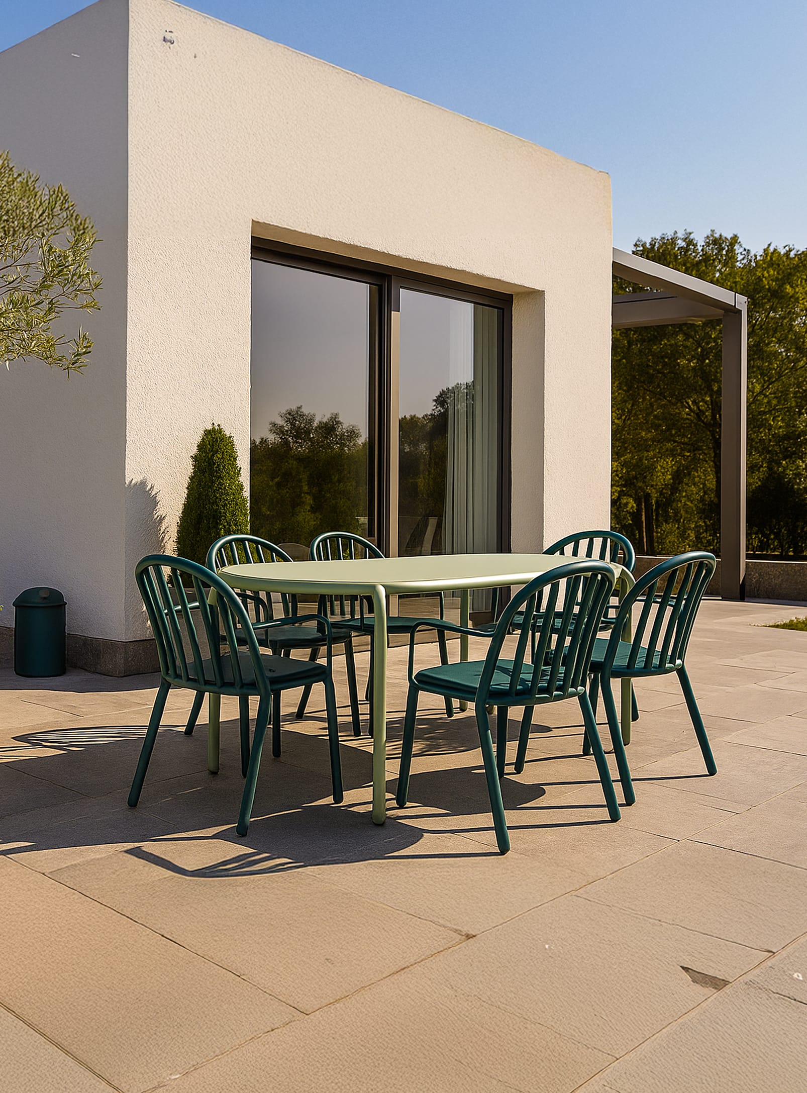 Toní & Fred's Dining Set<br> 1 Toní Tavolo Table + 6 Fred's Chairs - Image 4