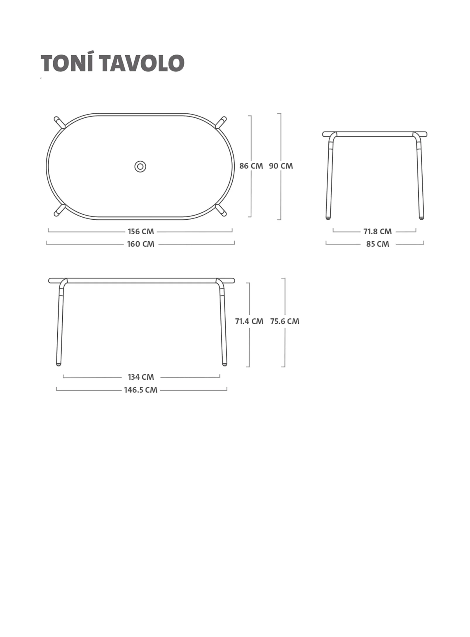 Toní Tavolo Outdoor Table<br> 6-places - Image 10