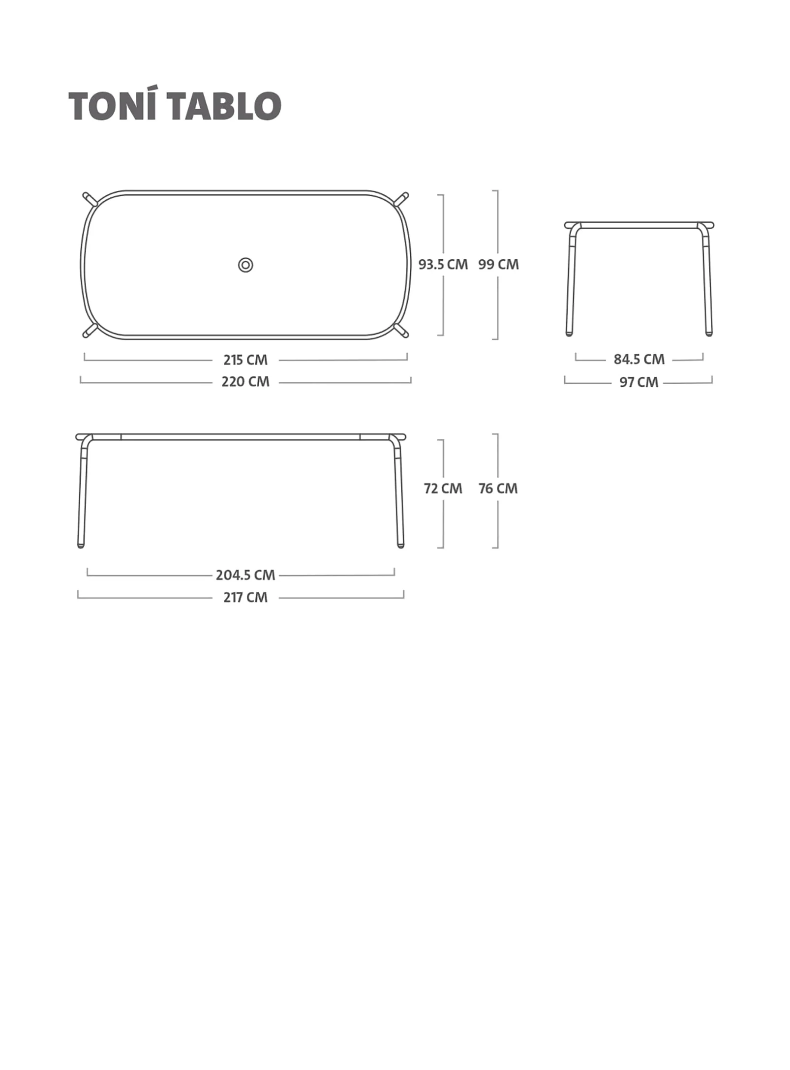 Toní Tablo Outdoor Table<br> 8-places - Image 12